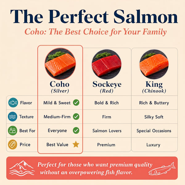 Wild Alaskan Coho Salmon Fillets